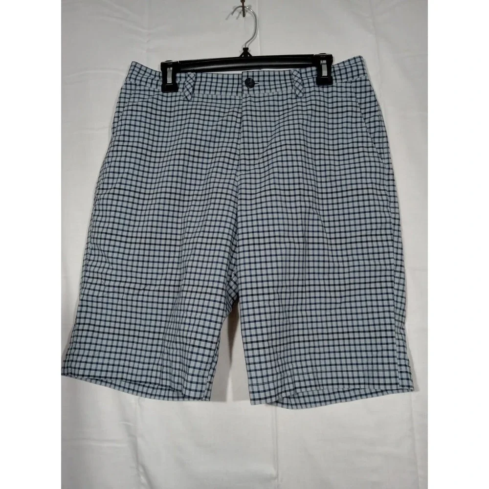 Adidas Golf Shorts  Men's 32‎ Gray Black Plaid